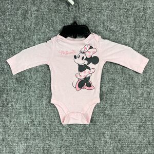 Minnie Mouse Baby 6M Disney Bodysuit One Piece‎ Jumping Beans Child Pink Softest